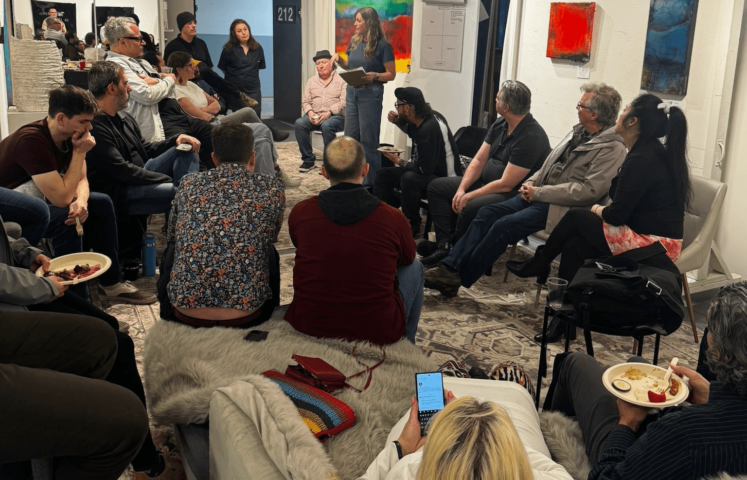 BC and AI ethics community sitting in a discussion circle