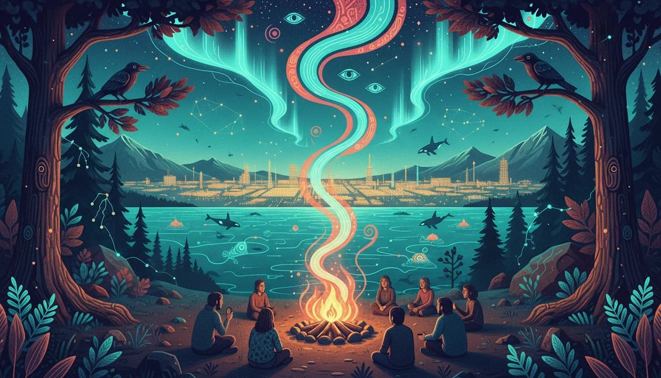 Campfire artwork for Futureproof Retreat