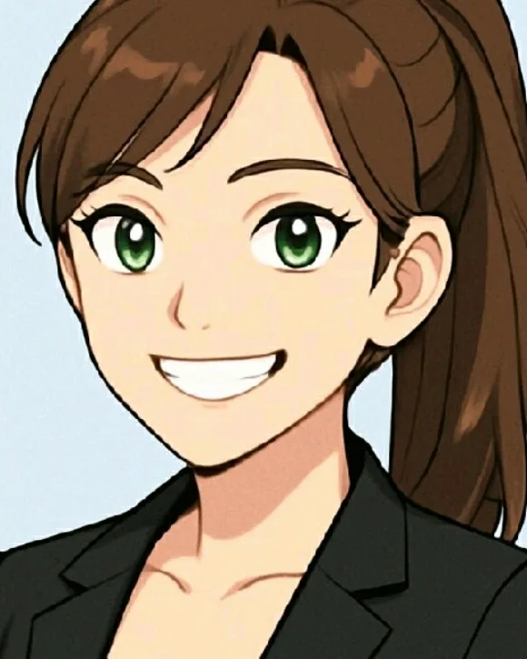 Illustrated portrait of April Smith, Social Media