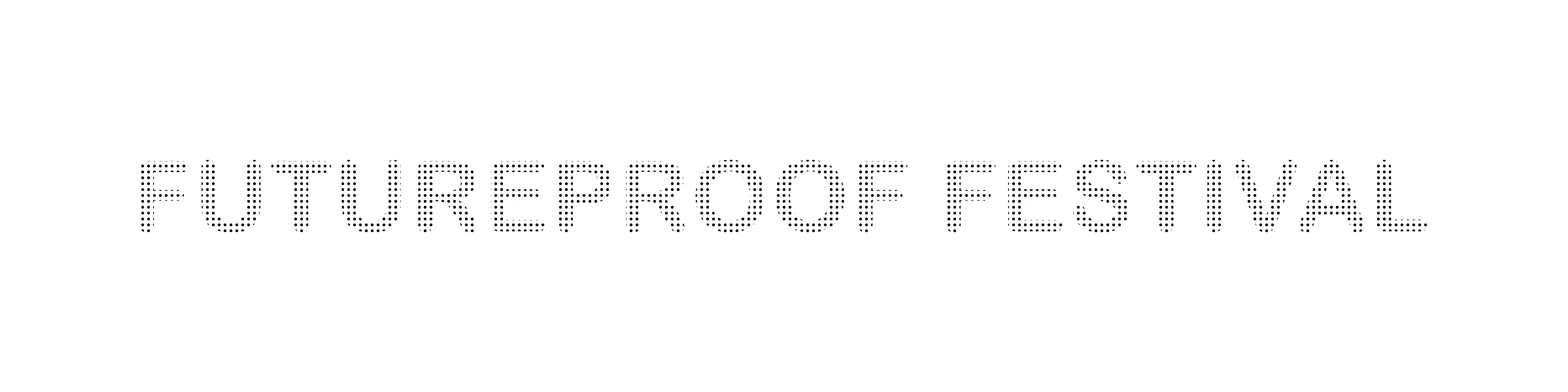 Futureproof Festival horizontal - black on white