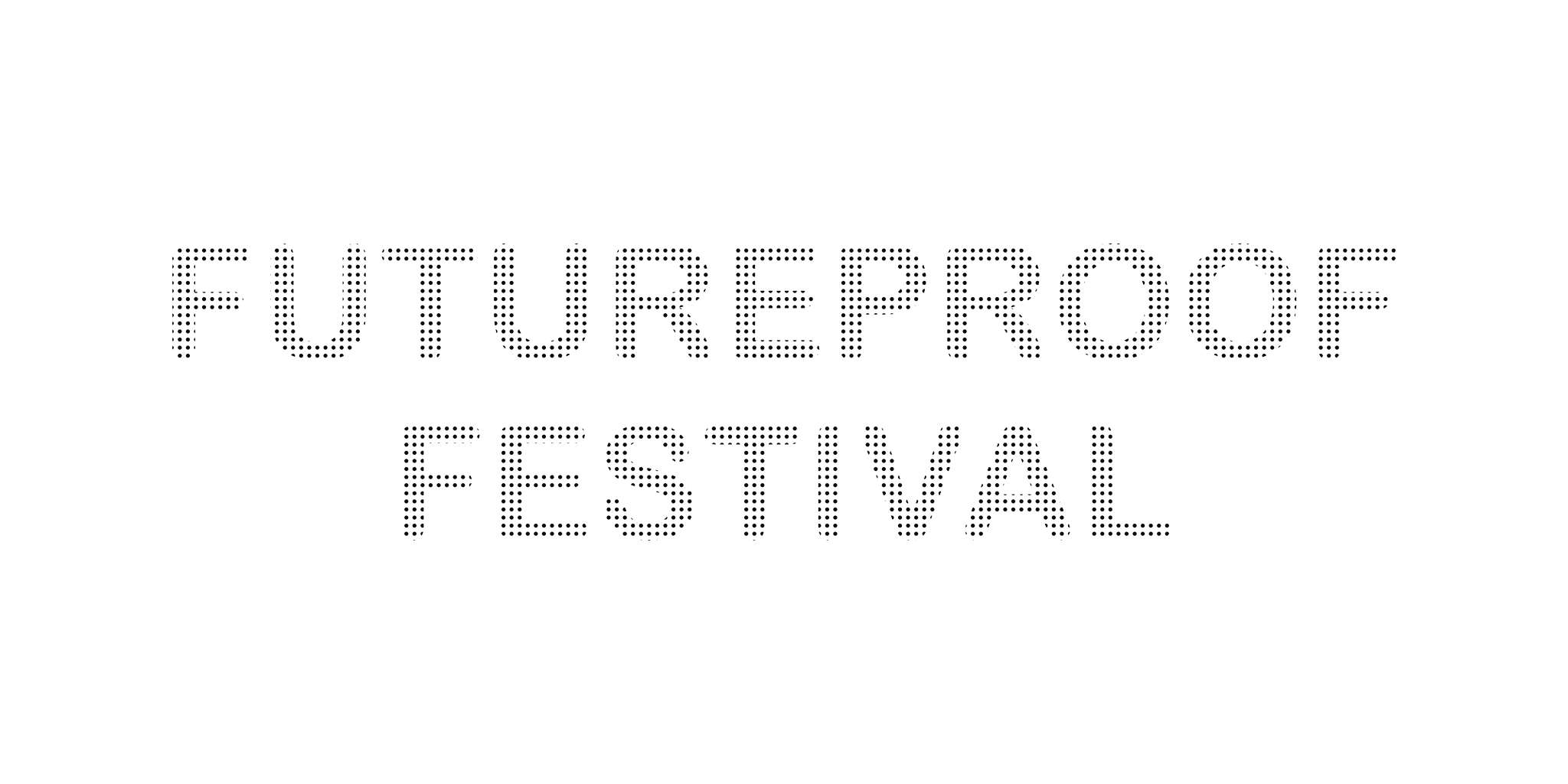 Futureproof Festival stacked - black transparent