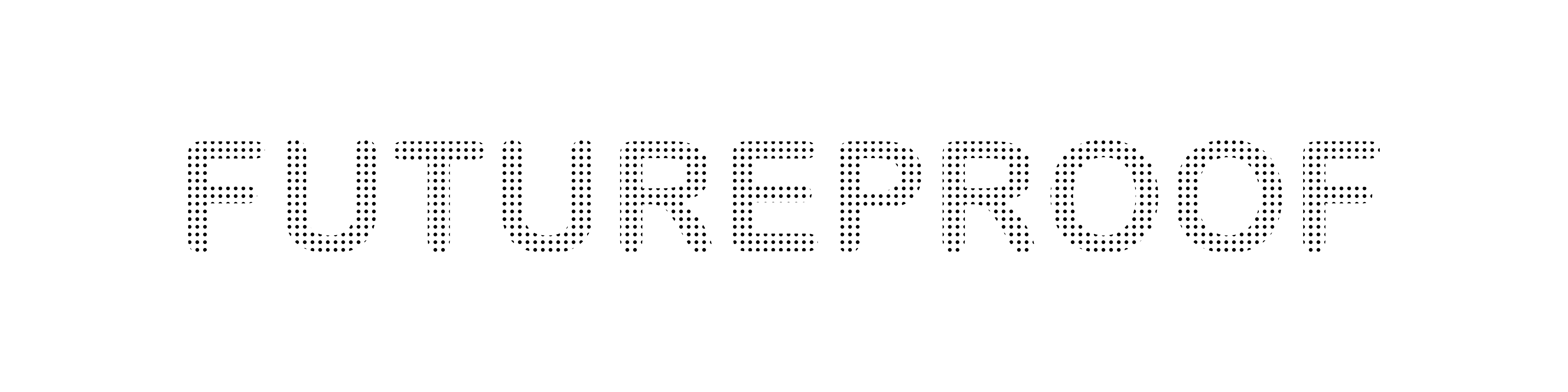 Futureproof wordmark - black on white